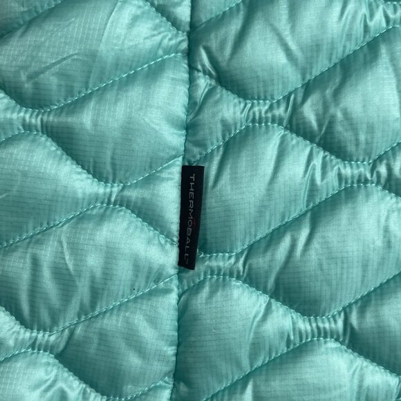 The North Face Thermoball Turquoise Quilted Outdoor Jacket Womens Size Small - Picture 14 of 15